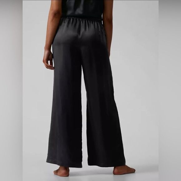 Athleta Calm Cool Wide Leg Pajama Pant Lightweight Size Medium Black NWT $99 - Picture 3 of 8